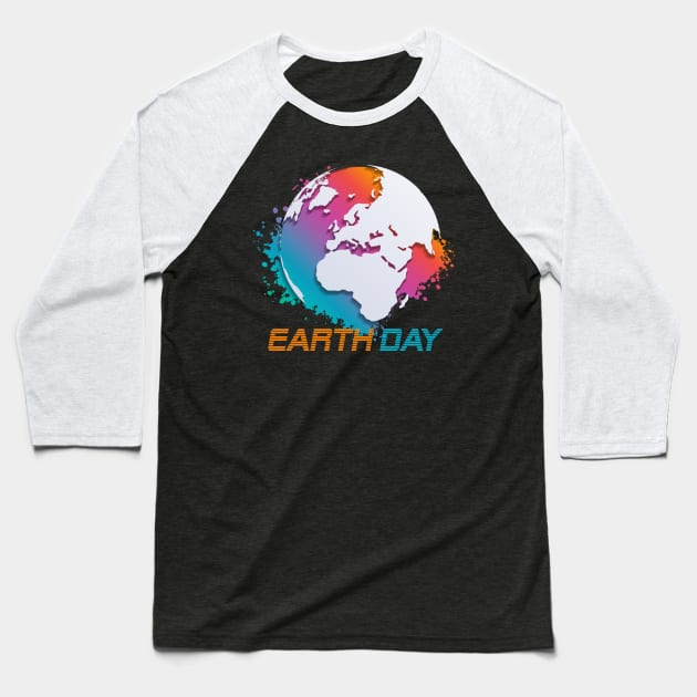 Earth Day 50th Anniversary Baseball T-Shirt by dahyala